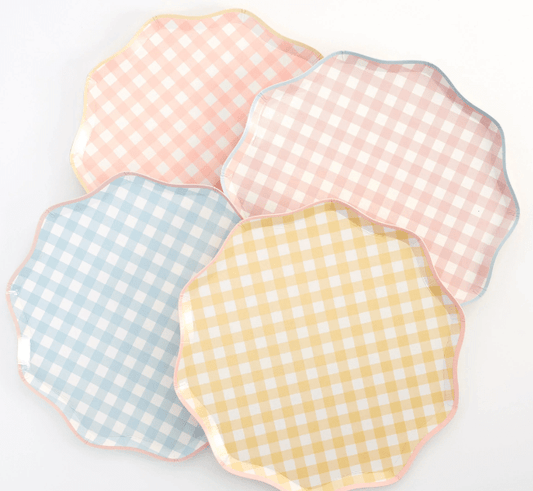 Gingham Dinner Plates (x 12) - Bria Blair Creative