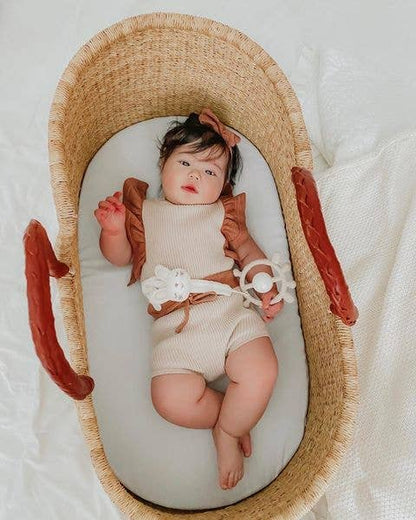 Giraffe Teether & Rattle Food - Grade Silicone Toy (Taupe) - Bria Blair Creative