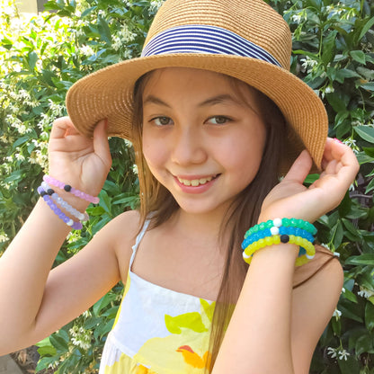 Glitter Silicone Beaded Bubble Bracelets - Assorted Colors - Bria Blair Creative