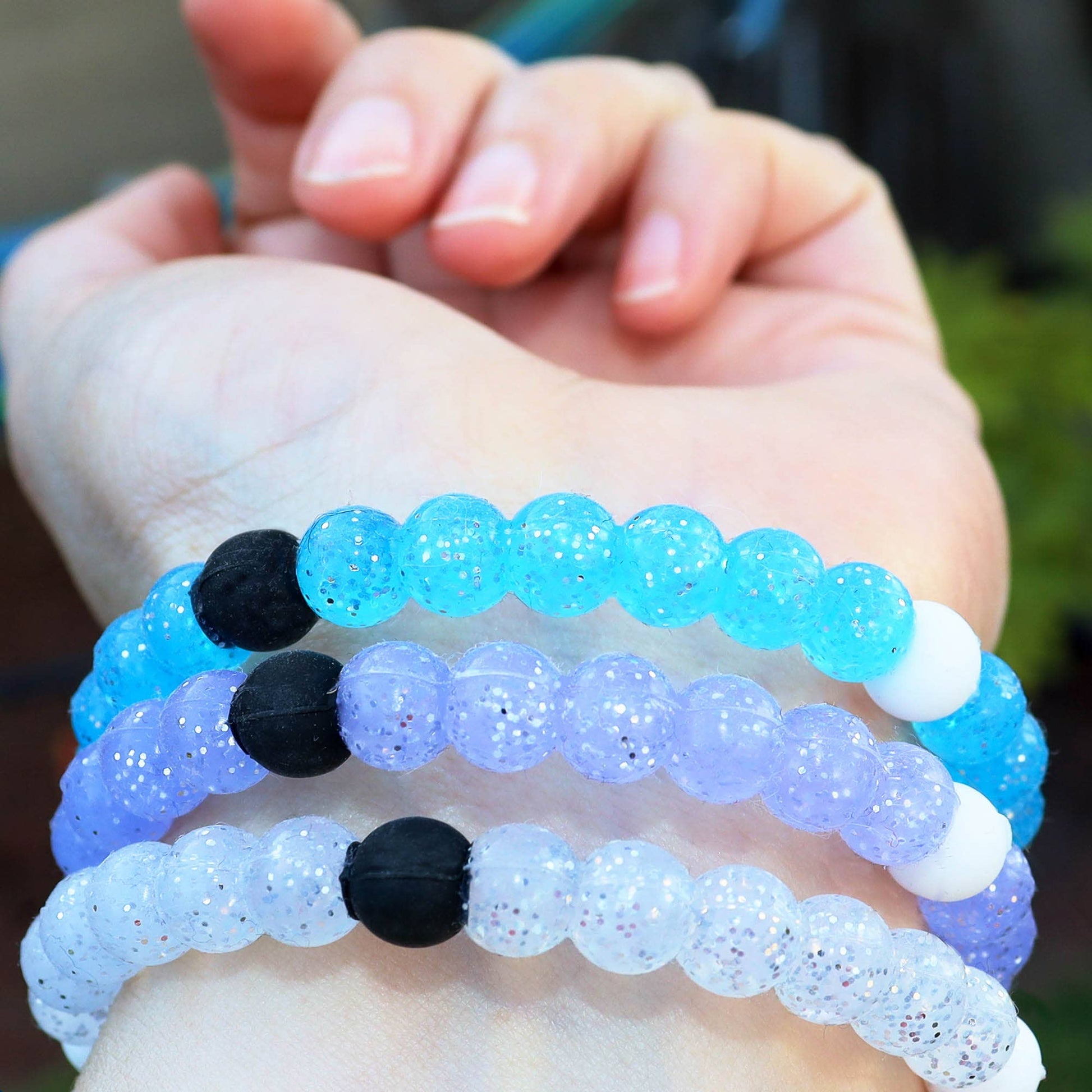 Glitter Silicone Beaded Bubble Bracelets - Assorted Colors - Bria Blair Creative
