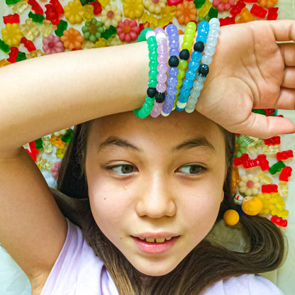 Glitter Silicone Beaded Bubble Bracelets - Assorted Colors - Bria Blair Creative