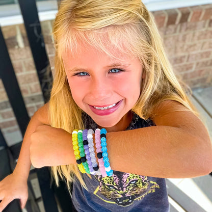 Glitter Silicone Beaded Bubble Bracelets - Assorted Colors - Bria Blair Creative