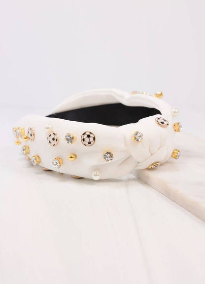 Goalkeeper Soccer Headband WHITE: Default - Bria Blair Creative