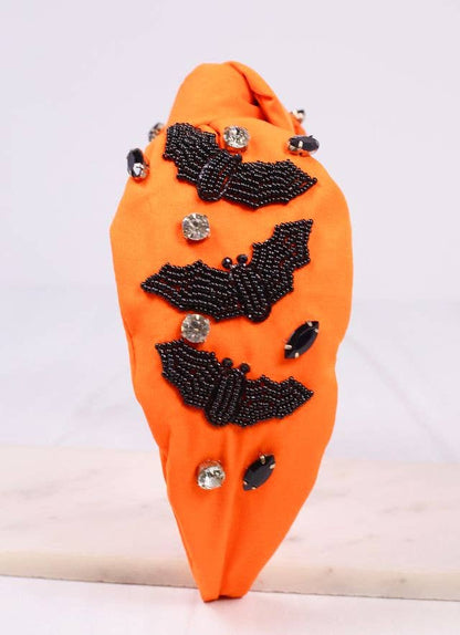 Going Batty Headband ORANGE - Bria Blair Creative