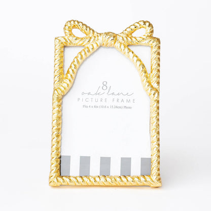 Gold Bow 4x6 Picture Frame - Bria Blair Creative