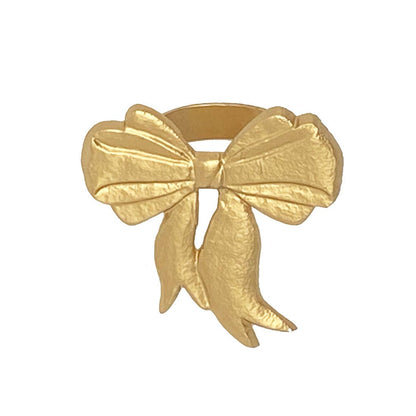Gold Bow Napkin Ring - Set of 4 - Bria Blair Creative