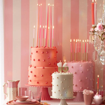 Gold Dipped Pink Mix Candles - Bria Blair Creative