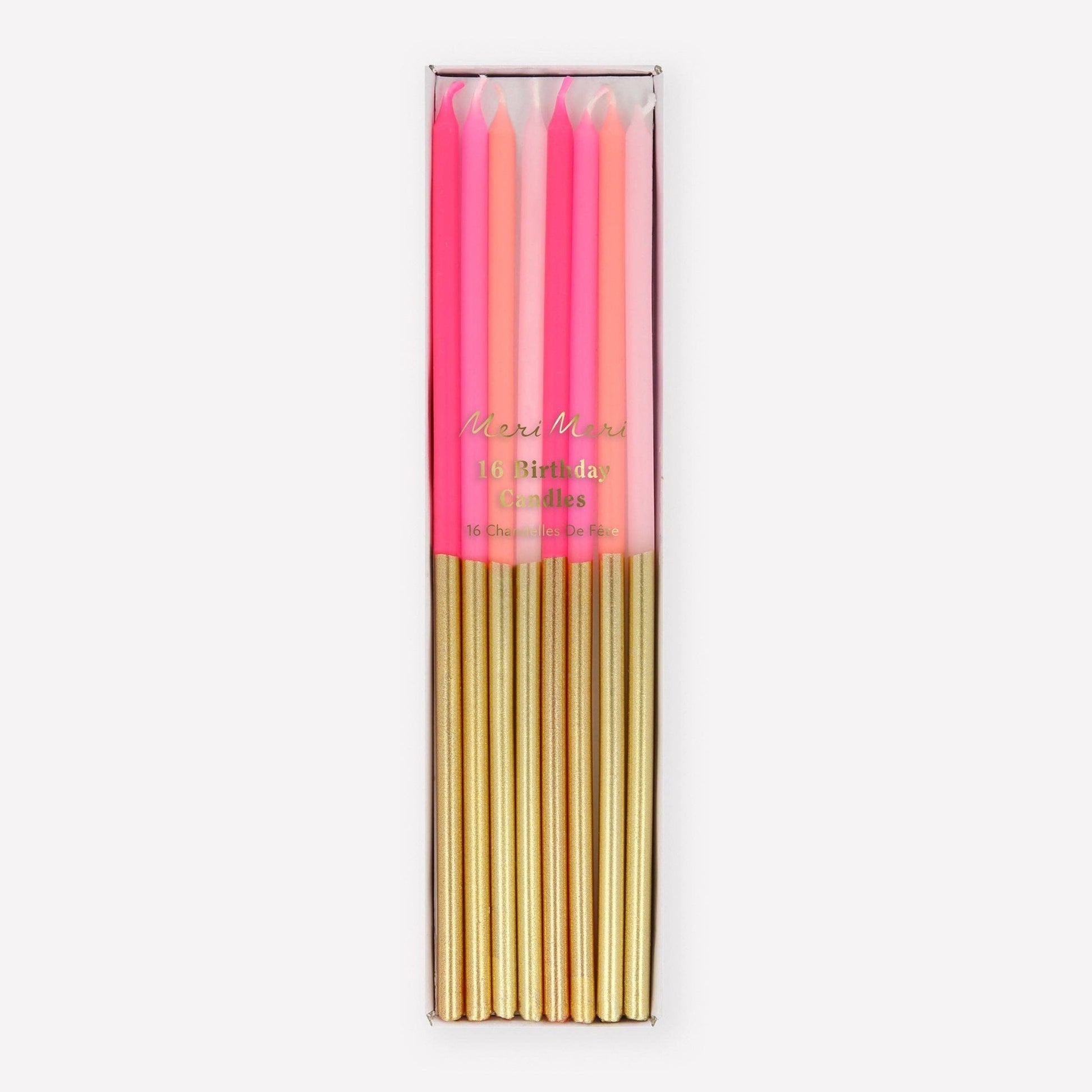 Gold Dipped Pink Mix Candles - Bria Blair Creative