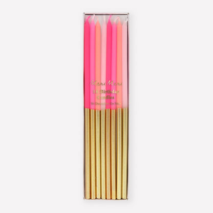 Gold Dipped Pink Mix Candles - Bria Blair Creative
