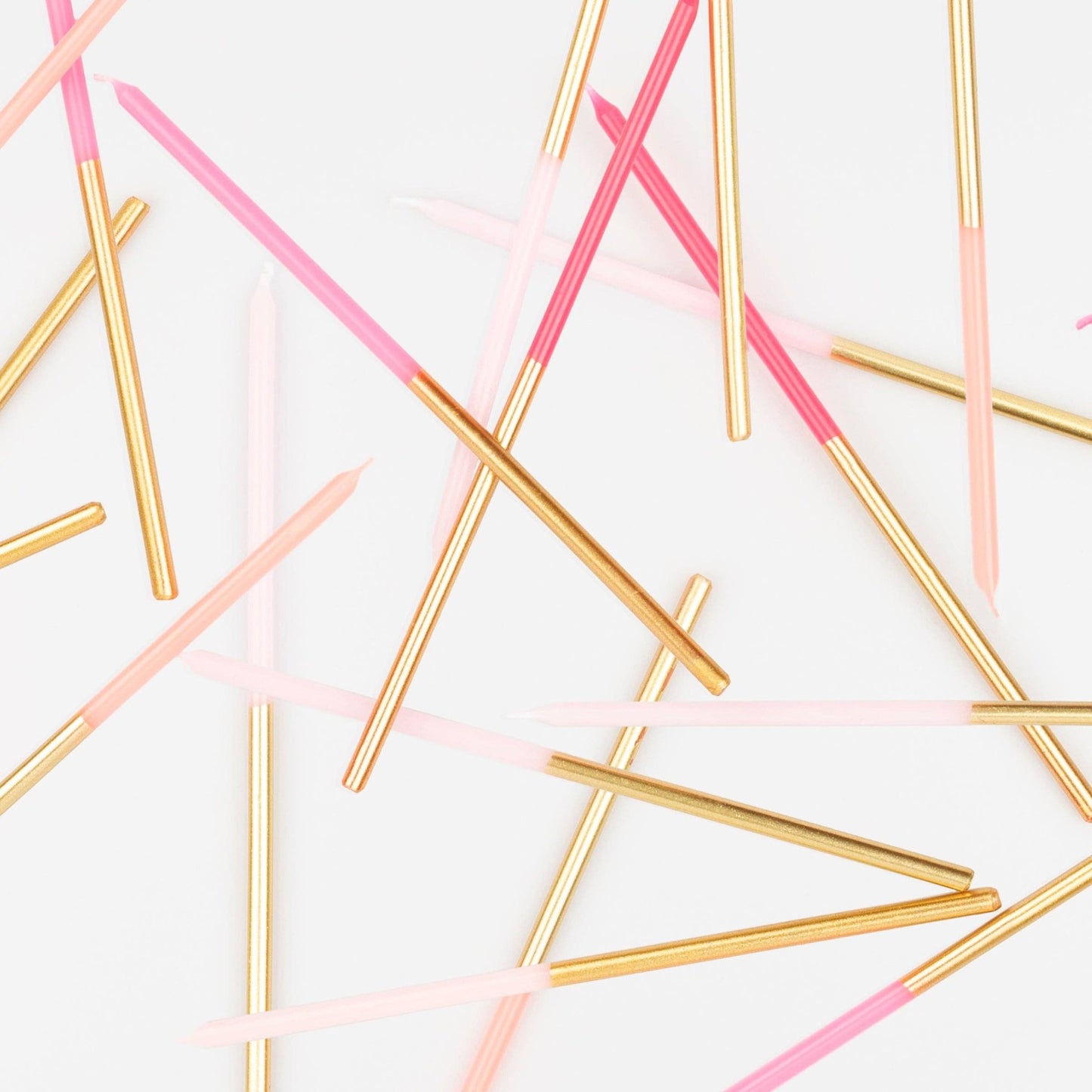 Gold Dipped Pink Mix Candles - Bria Blair Creative