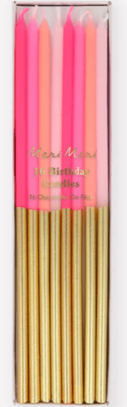 Gold Dipped Pink Mix Candles (x 16) - Bria Blair Creative