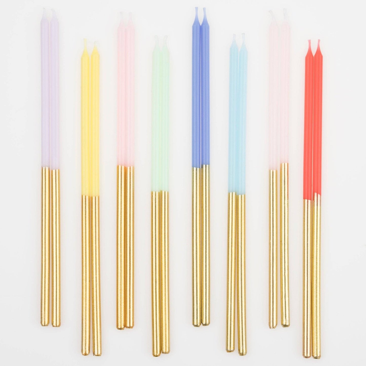Gold Dipped Rainbow Mix Candles - Bria Blair Creative