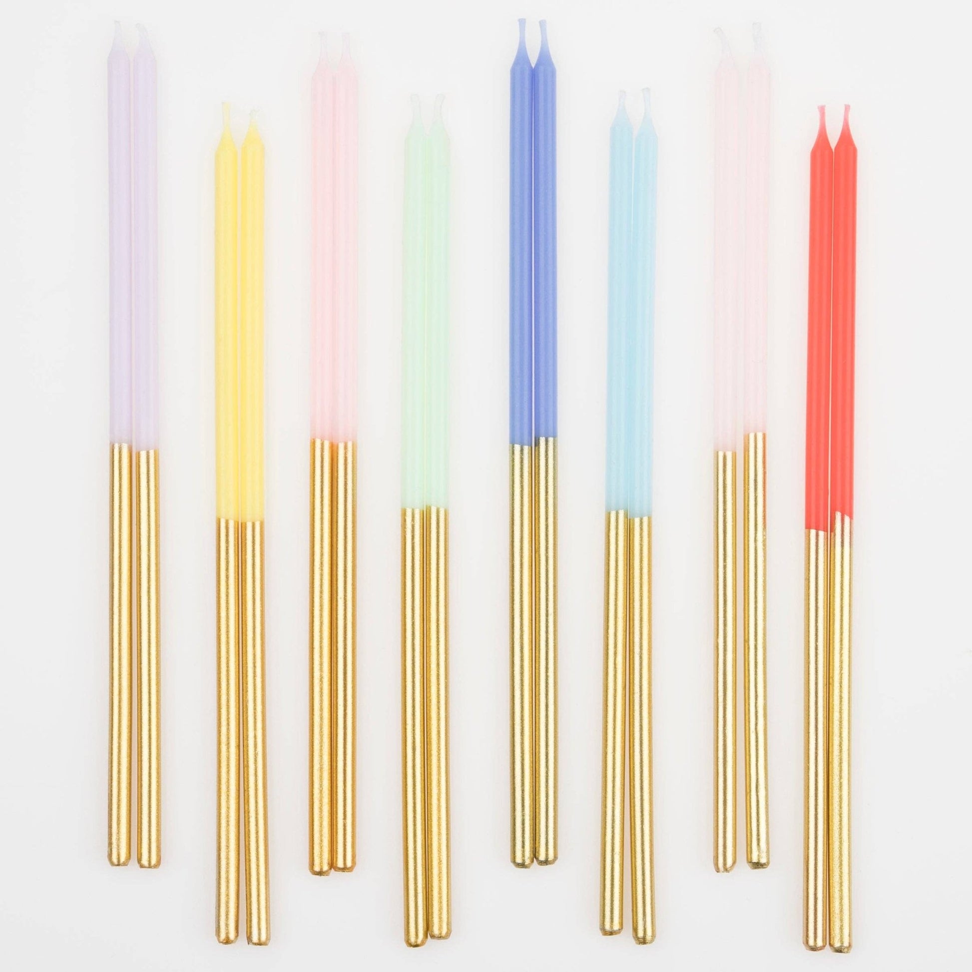 Gold Dipped Rainbow Mix Candles - Bria Blair Creative