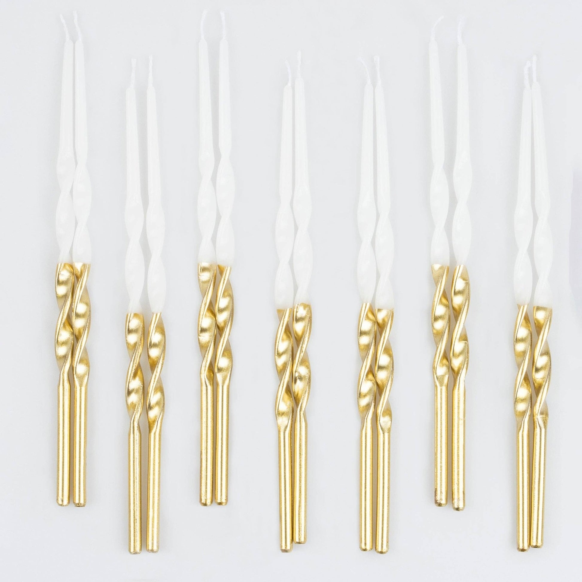 Gold Dipped Twisted Candles - Bria Blair Creative