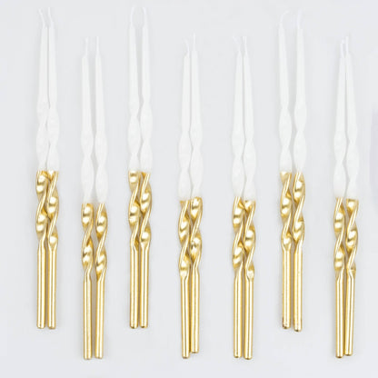 Gold Dipped Twisted Candles - Bria Blair Creative