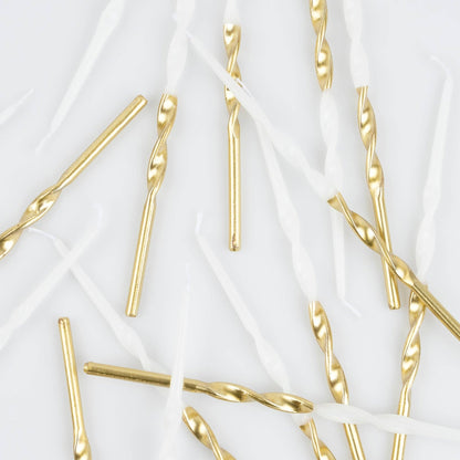 Gold Dipped Twisted Candles - Bria Blair Creative