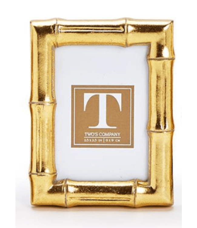 Gold Faux Bamboo Frame Rect. 2.5 x 3.5 - Bria Blair Creative