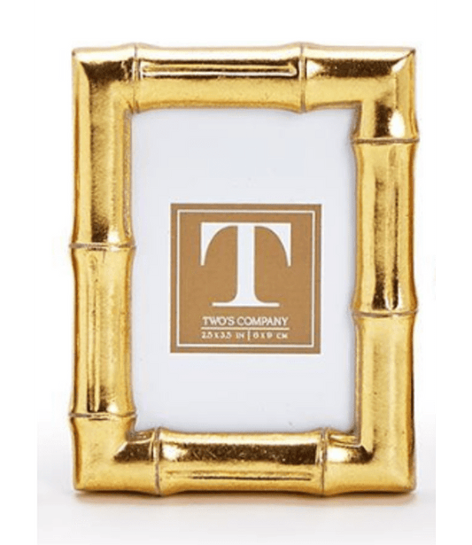 Gold Faux Bamboo Frame Rect. 2.5 x 3.5 - Bria Blair Creative