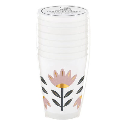 Gold Foil Frost Cups - Flowers - Set of 8 - Bria Blair Creative