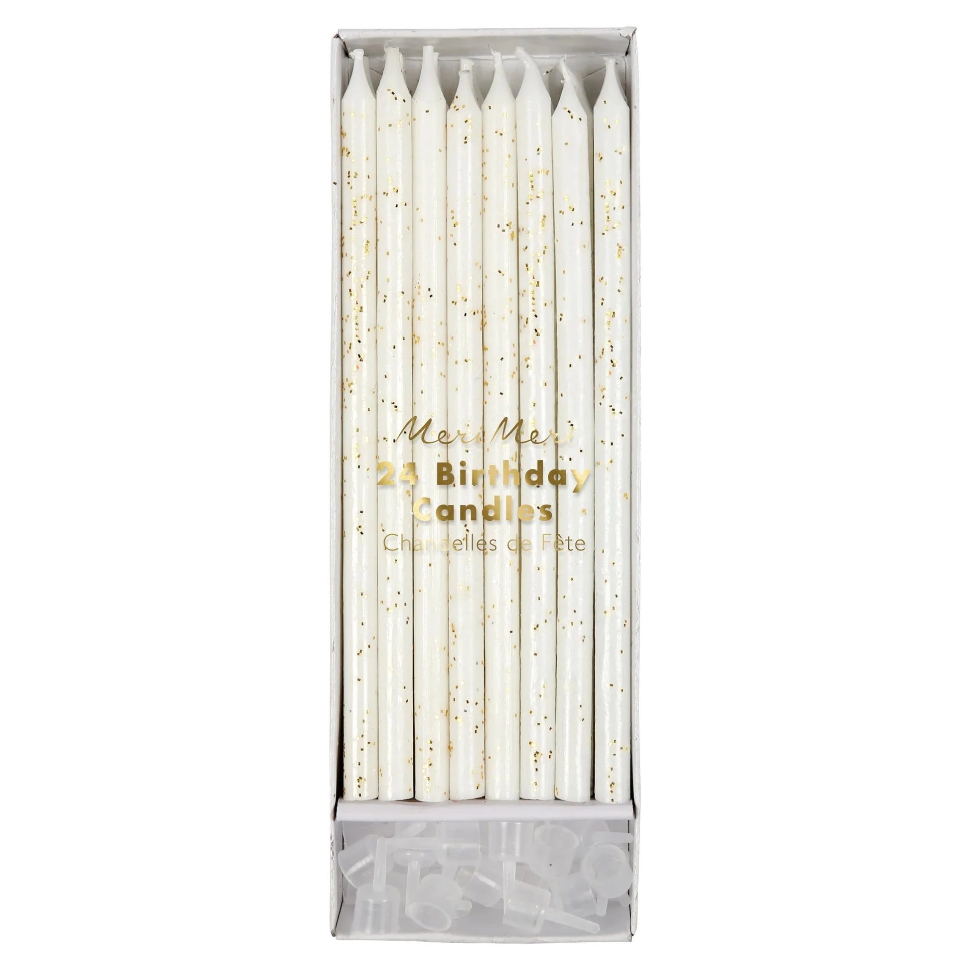 Gold Glitter Candles (x 24) - Bria Blair Creative