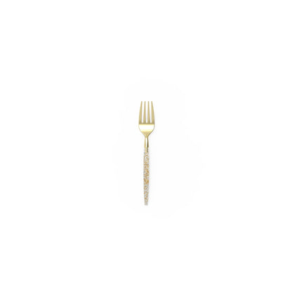 Gold Glitter Plastic Mini Forks | 20 Forks: 20 Mini Forks - Bria Blair Creative