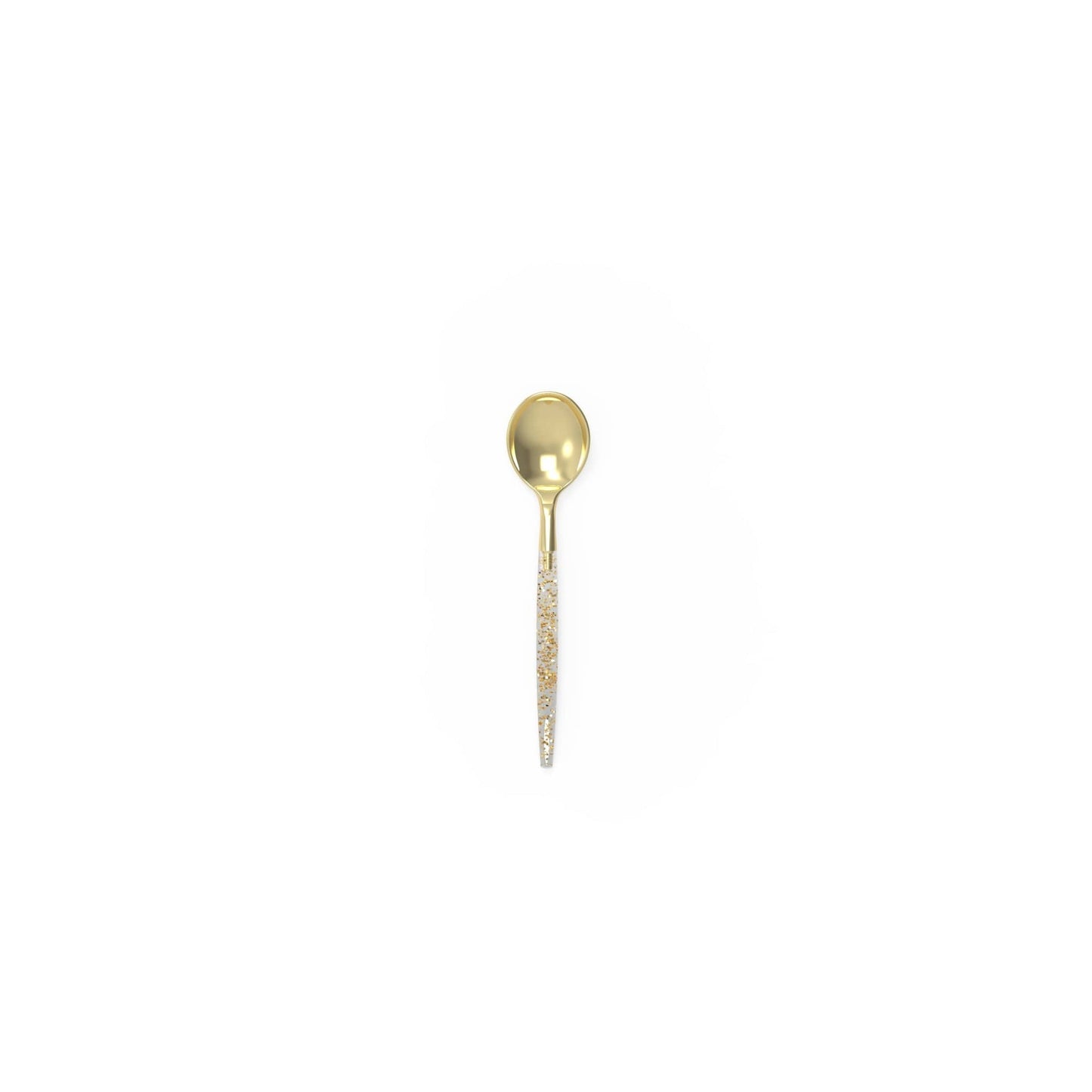 Gold Glitter Plastic Mini Spoons | 20 Spoons: 20 Mini Spoons - Bria Blair Creative