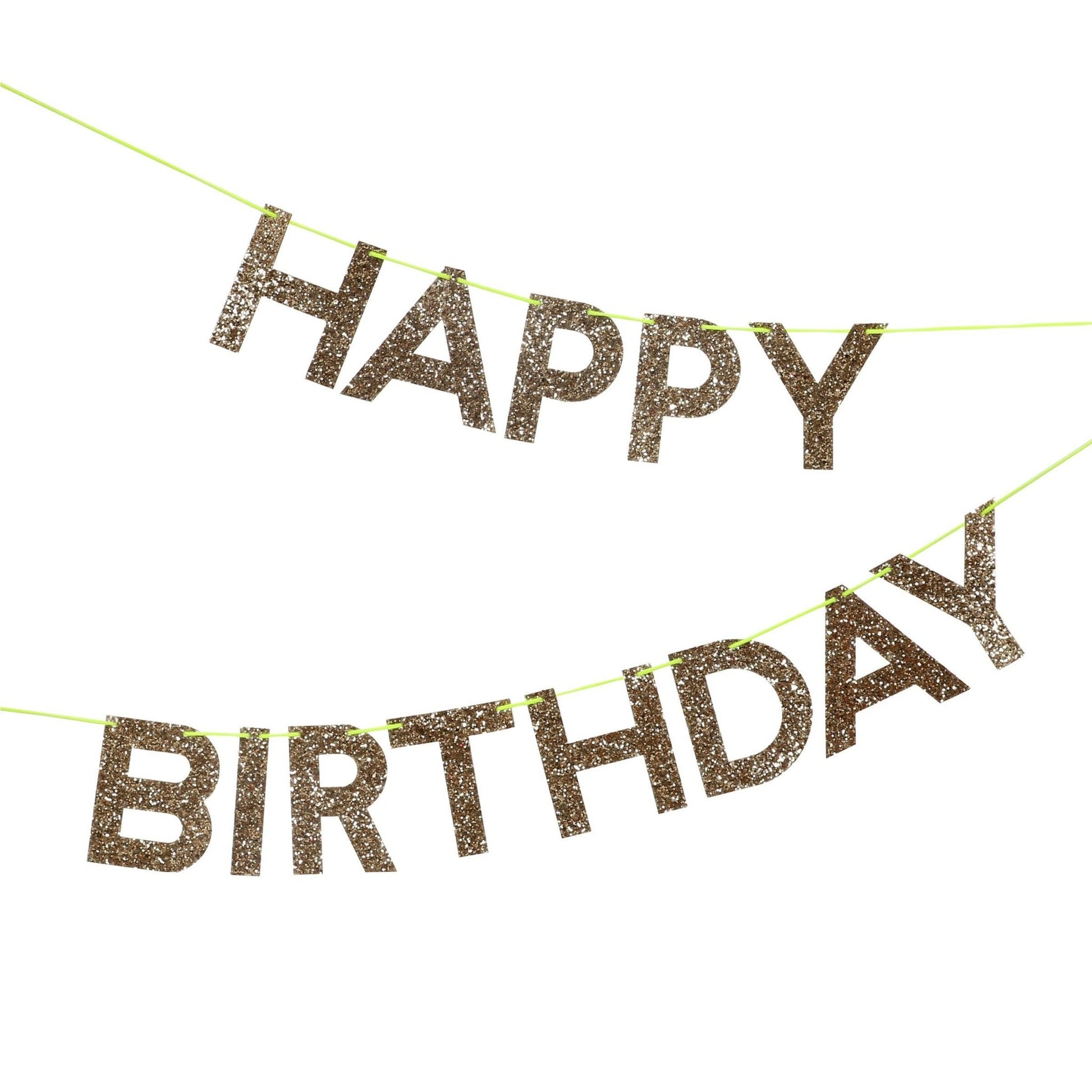 Gold Happy Birthday Garland - Bria Blair Creative