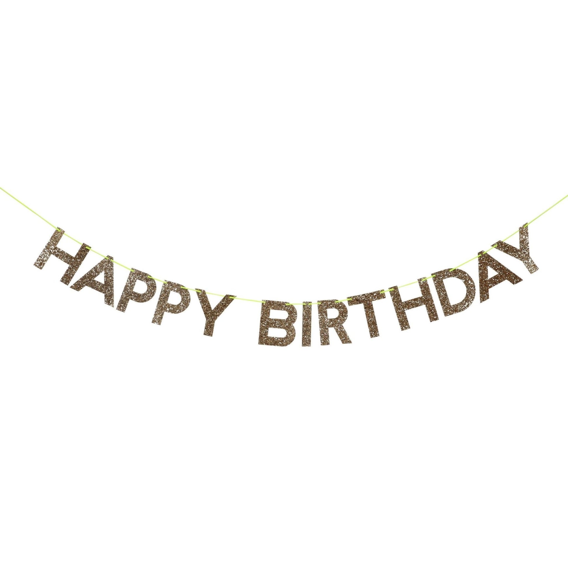 Gold Happy Birthday Garland - Bria Blair Creative