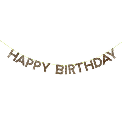 Gold Happy Birthday Garland - Bria Blair Creative