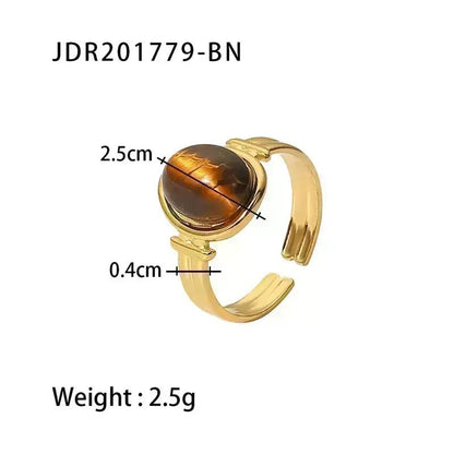 Gold Ring with Green Gem Center - Bria Blair Creative