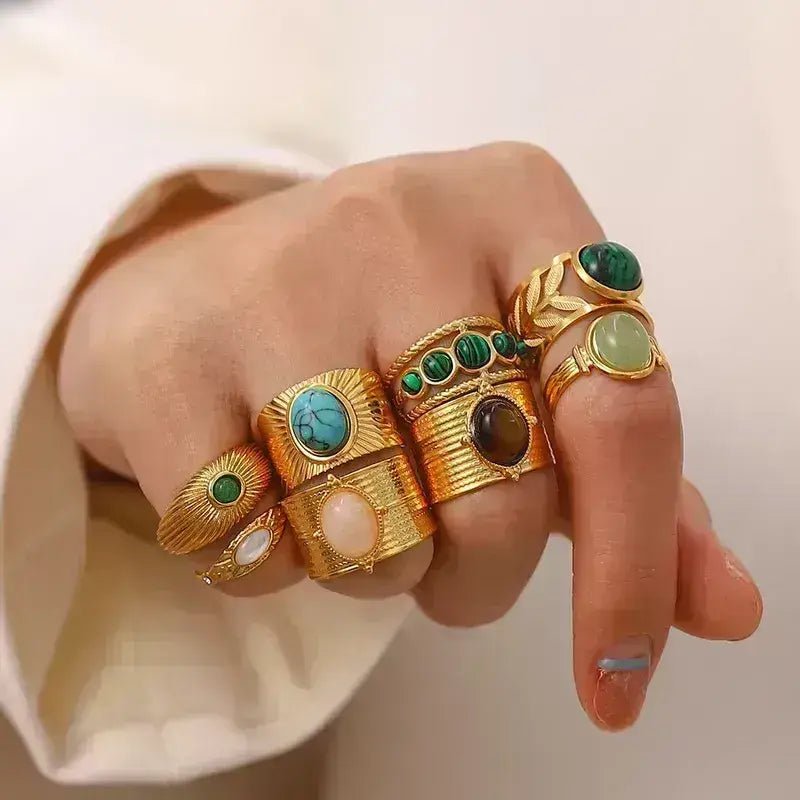 Gold Ring with Pearl Center - Bria Blair Creative