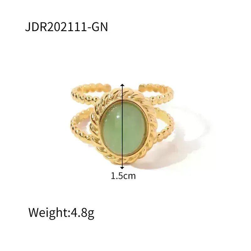 Gold Ring with Pearl Center - Bria Blair Creative