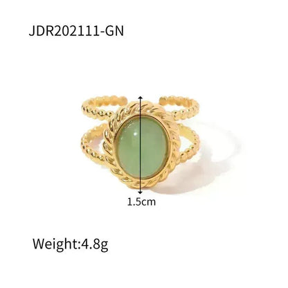 Gold Ring with Pearl Center - Bria Blair Creative