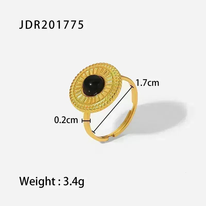 Gold Ring with Pearl Center - Bria Blair Creative