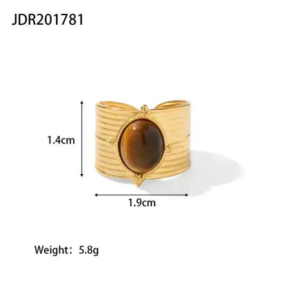 Gold Ring with Pearl Center - Bria Blair Creative