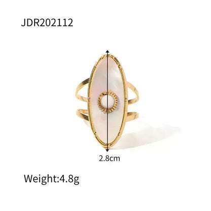 Gold Ring with Pearl Center - Bria Blair Creative