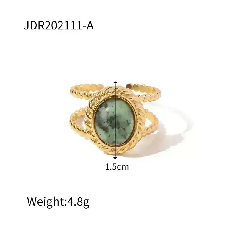 Gold Ring with Pearl Center - Bria Blair Creative