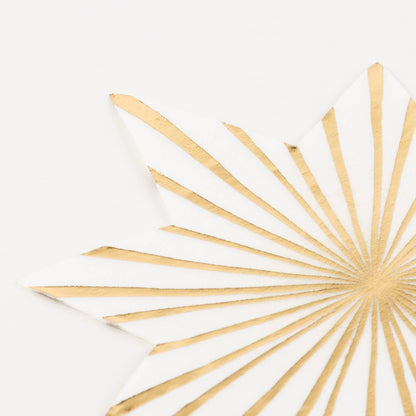 Gold Stripe Star Napkins - Bria Blair Creative