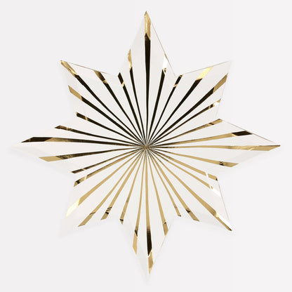 Gold Stripe Star Plates - Bria Blair Creative