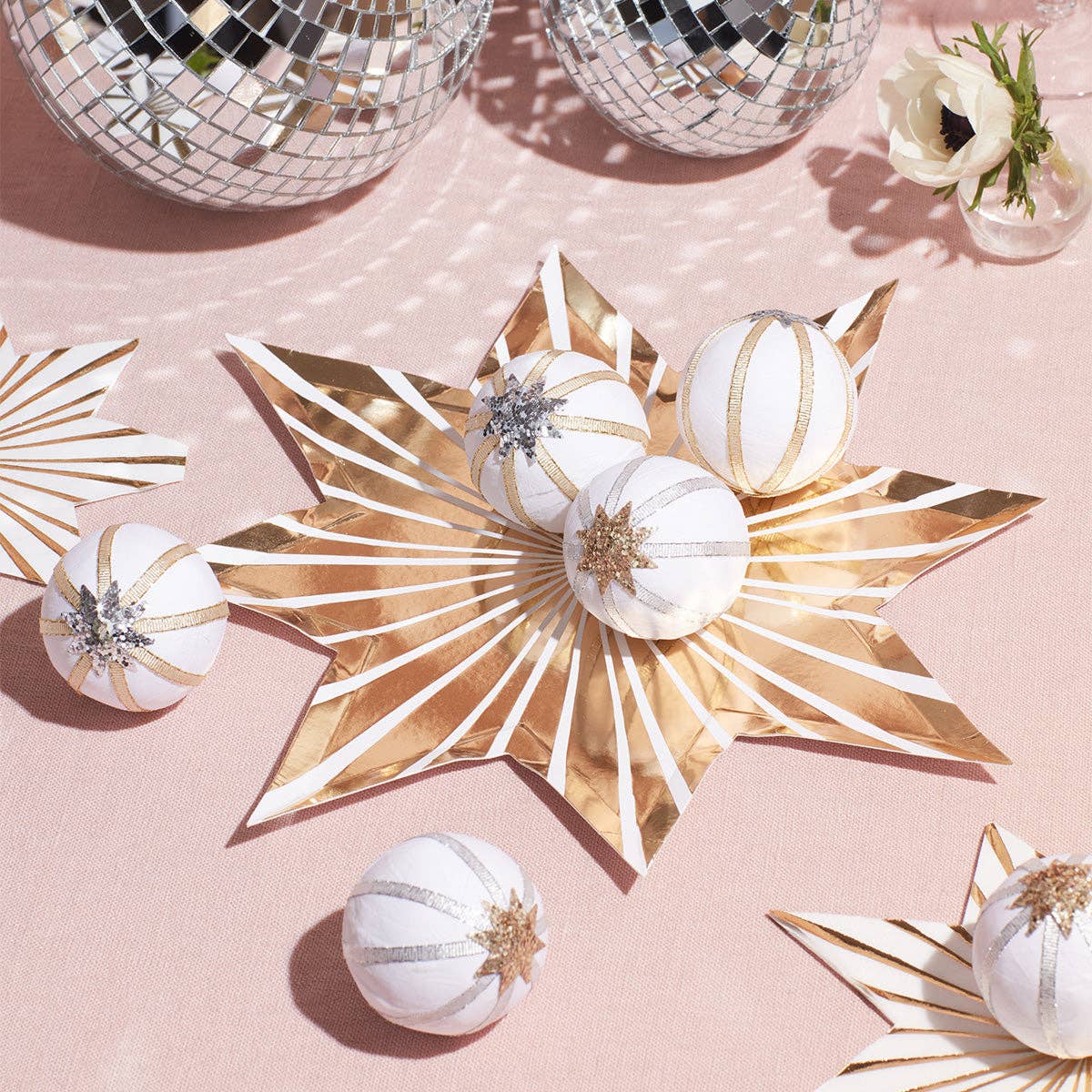 Gold Stripe Star Plates - Bria Blair Creative