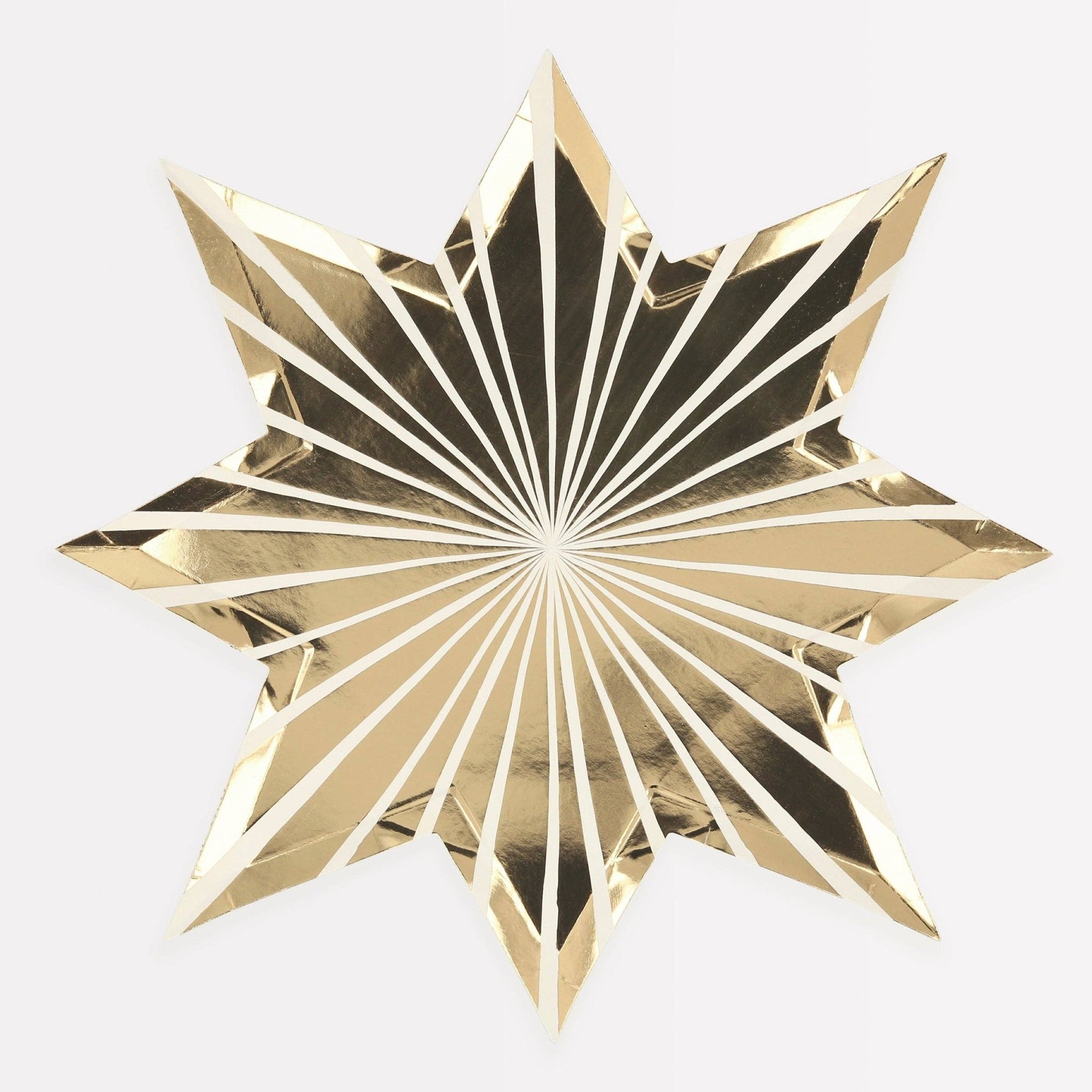 Gold Stripe Star Plates - Bria Blair Creative