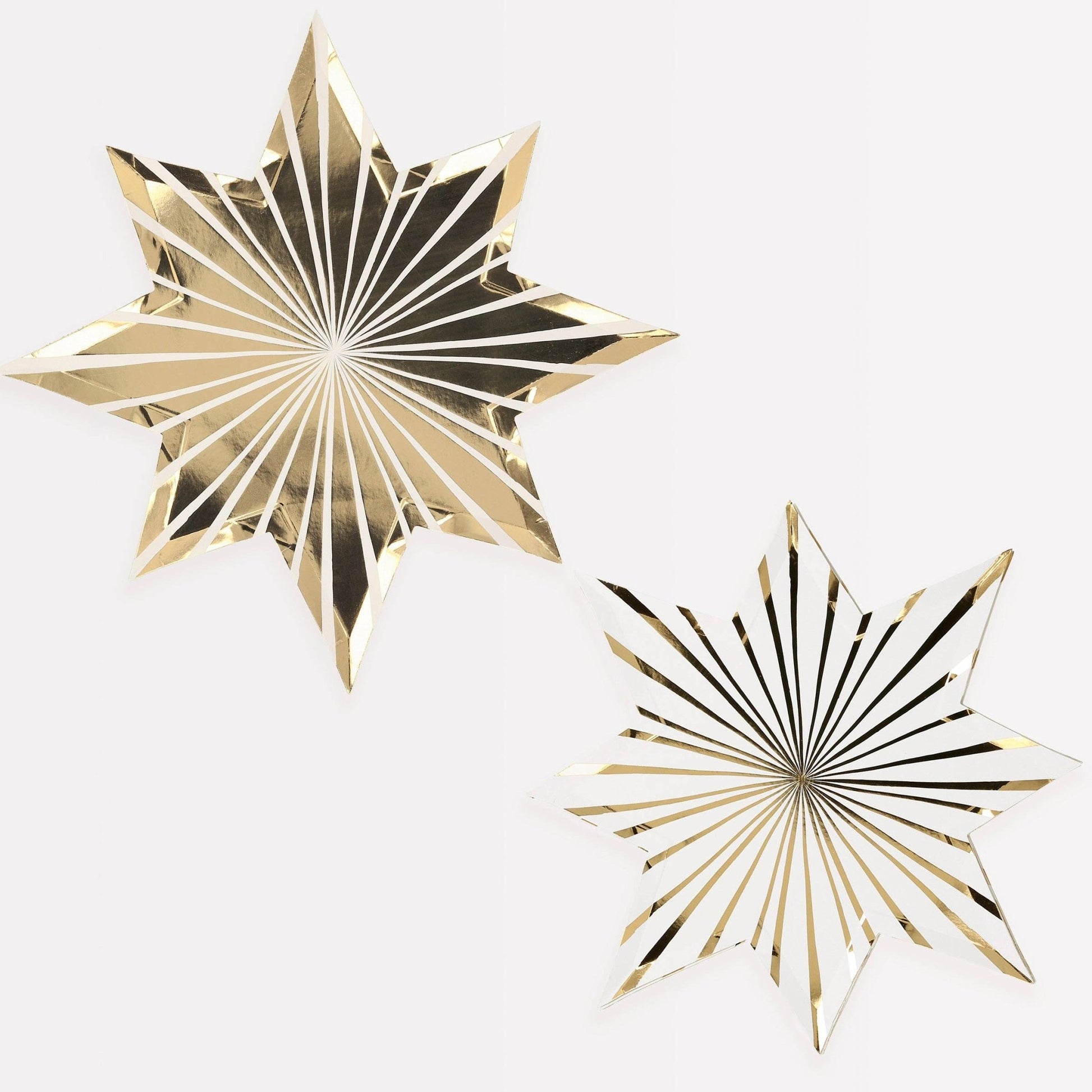 Gold Stripe Star Plates - Bria Blair Creative