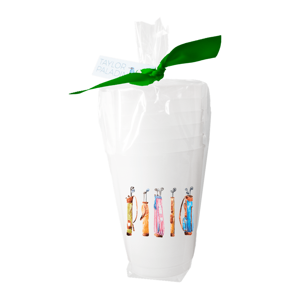Golf Bags Frosted Cups | Set of 6 - Bria Blair Creative