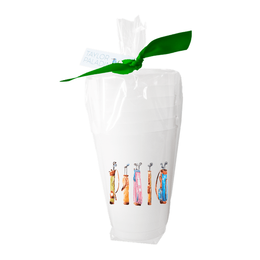 Golf Bags Frosted Cups | Set of 6 - Bria Blair Creative