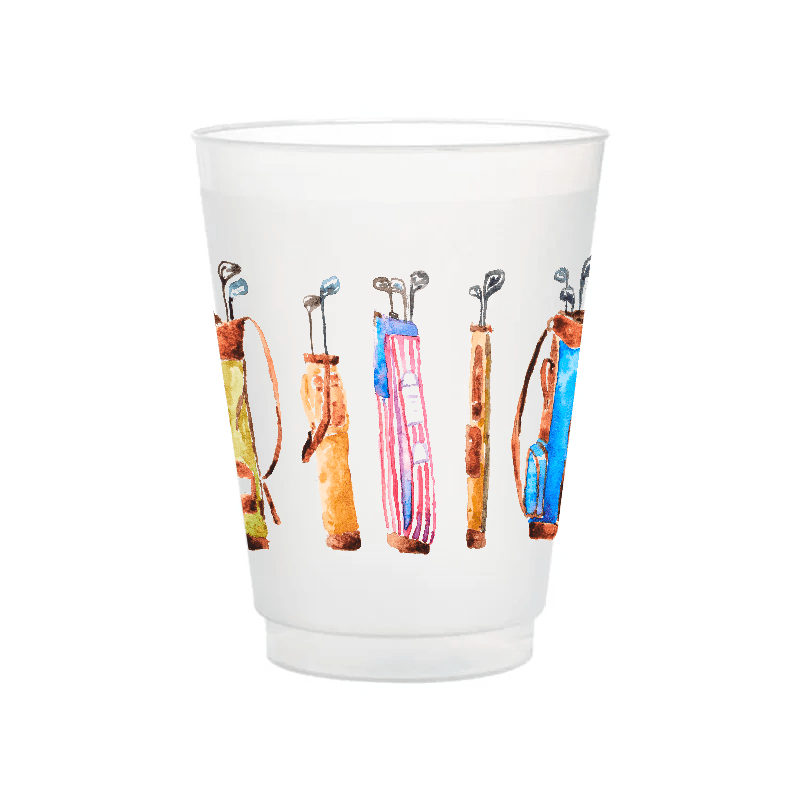 Golf Bags Frosted Cups | Set of 6 - Bria Blair Creative