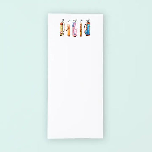 Golf Bags Tall Notepad - Bria Blair Creative