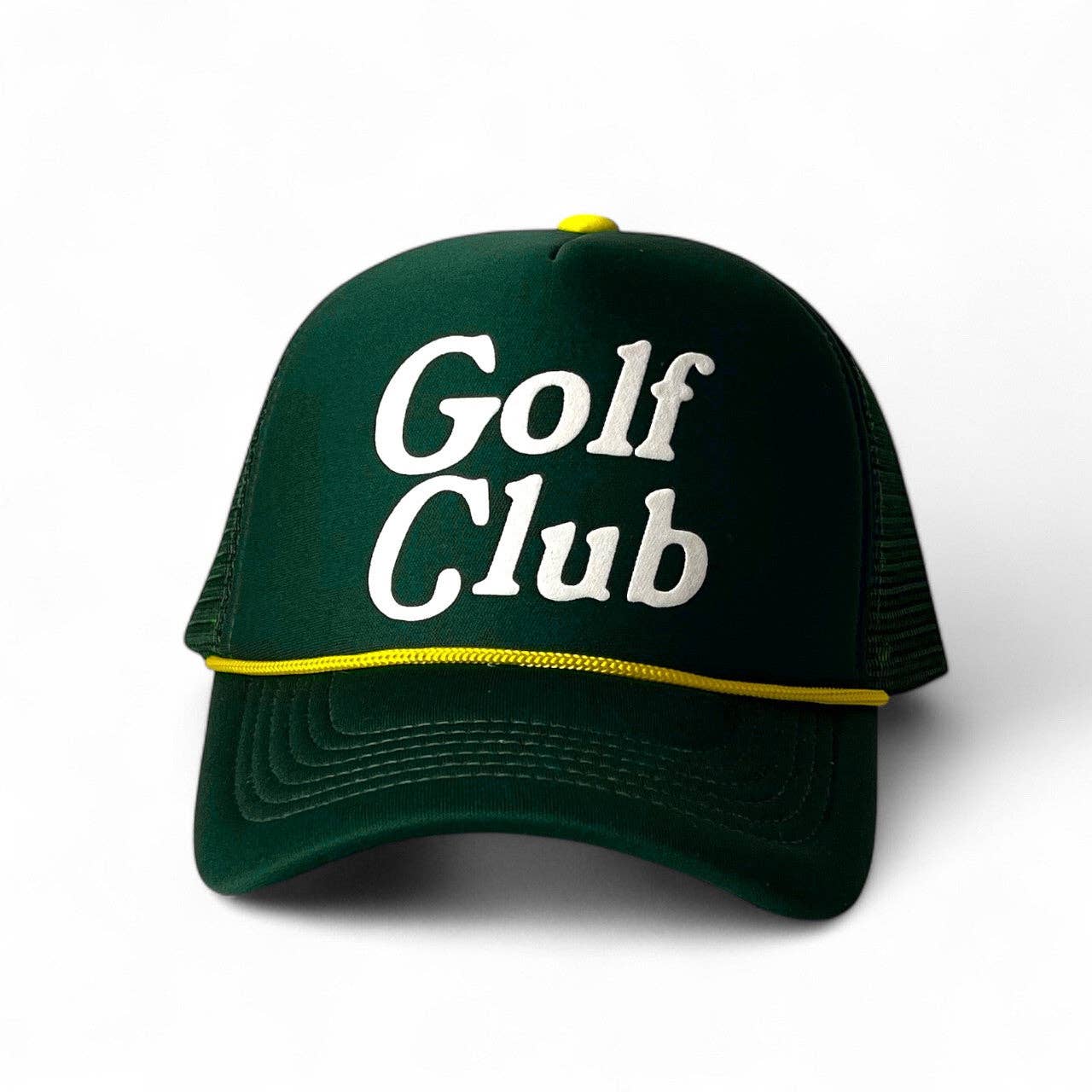 Golf Club Hunter Green Foam Trucker Cap - Bria Blair Creative