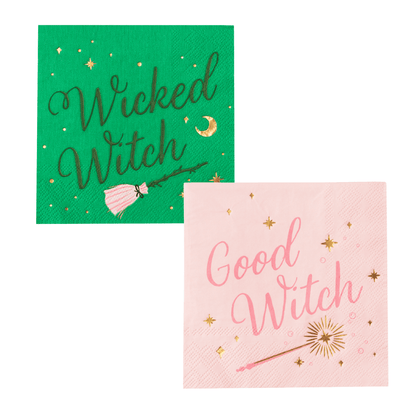 GOOD & WICKED WITCH COCKTAIL NAPKINS - Bria Blair Creative