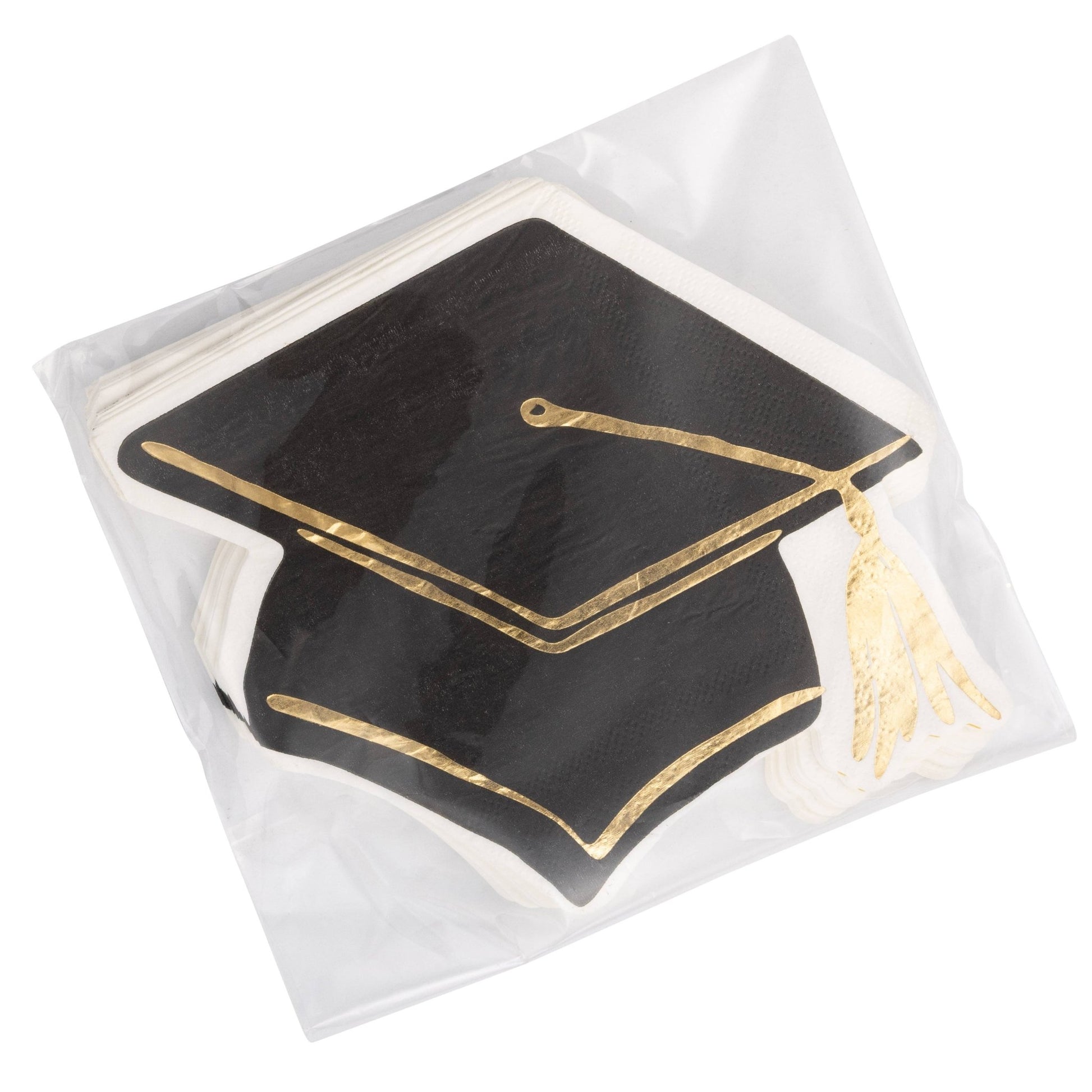 Grad Hat Shaped Napkin Cocktail - Bria Blair Creative