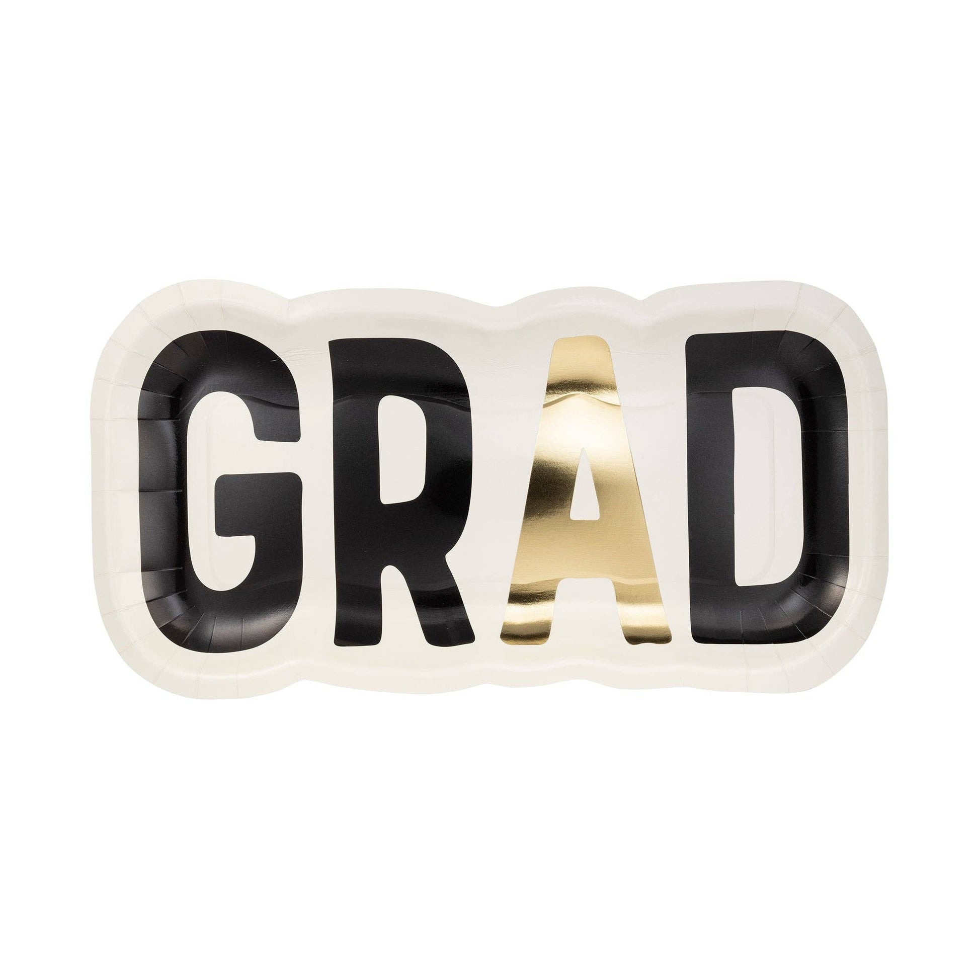 GRAD Shaped Paper Plate - Bria Blair Creative